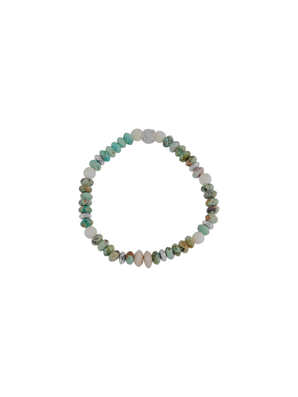 SILPADA In the Tropics Silver Mixed Stones Stretch Bracelet
